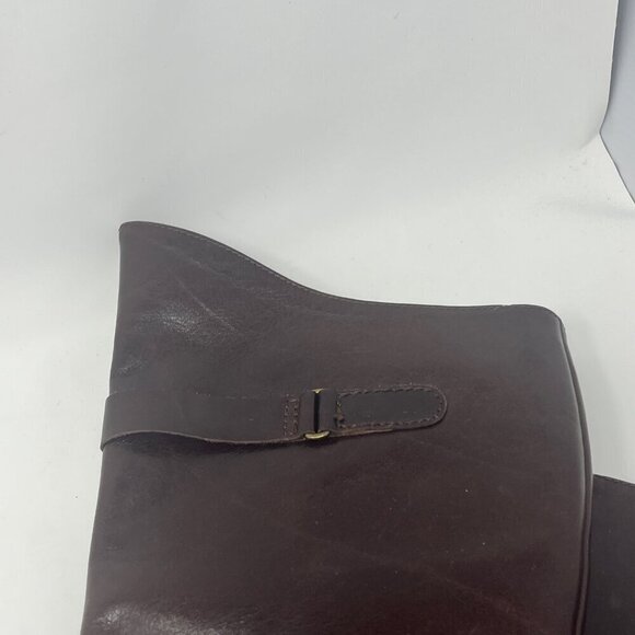 DAVOS Gomma tall riding boots 10 women brown leather equestrian - Picture 6 of 11